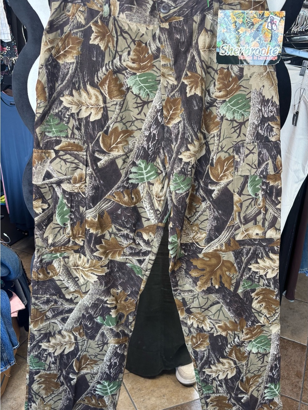 Men's Camouflage Cargo Pants - Green/Brown